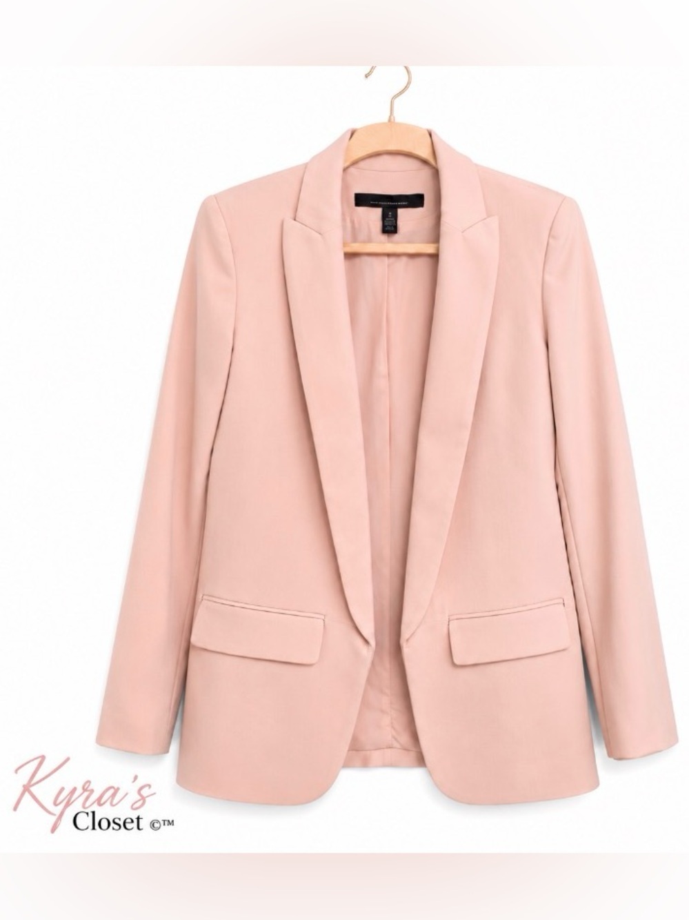 White House Black Market Petite Blush Pink Lined Blazer Women’s Size 4